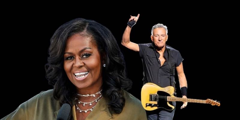 Michelle Obama Bruce Springsteen'in Volkalistliğini Yaptı!