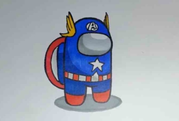 Among Us'tan Captain America Crewmate Nasıl Çizilir? 