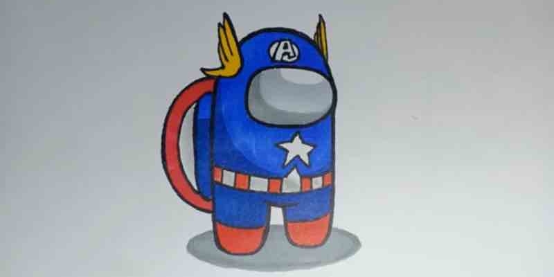 Among Us'tan Captain America Crewmate Nasıl Çizilir? 