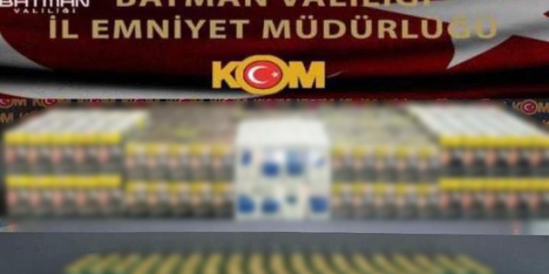 Batman’da minibüste çok sayıda kaçak ürün ele geçirildi