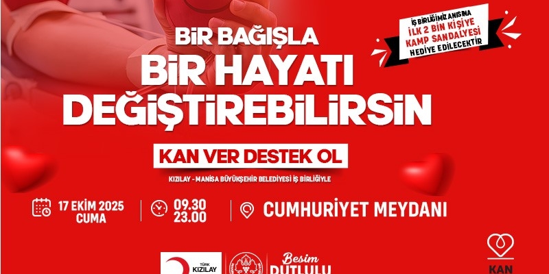 Kan bağışında bulunanlara kamp sandalyesi hediye