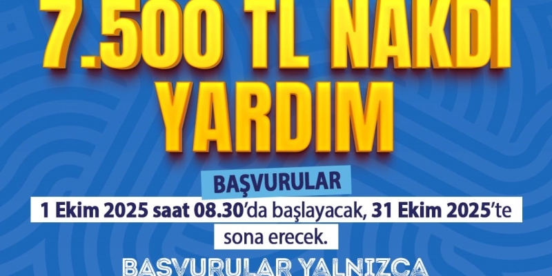 Başkan Büyükkılıç’tan eğitime destek: 7 bin 500 TL nakdi yardım