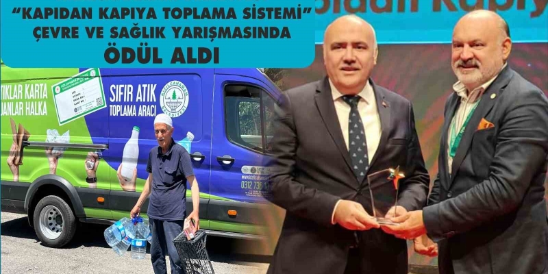 Kızılcahamam’da uygulanan ’kapıdan kapıya toplama sistemi’ne ödül