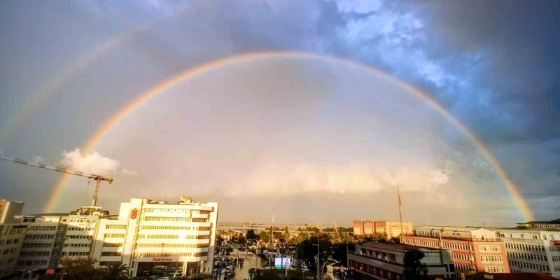 Yağmur sonrası Samsun’dan kartpostallık manzara