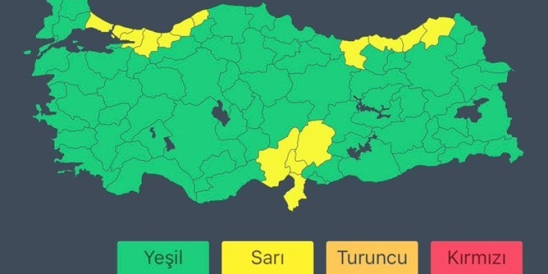 Meteoroloji sarı kod ile uyardı