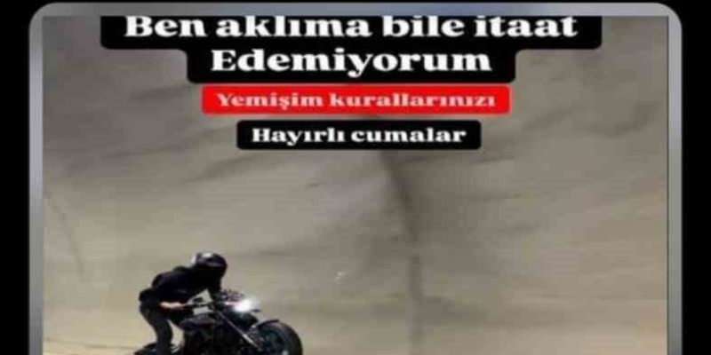Tehlikeli motosiklet kullandığı görüntüleri ‘Yemişim kurallarınızı’ notuyla paylaştı, "Gereği yapıldı"