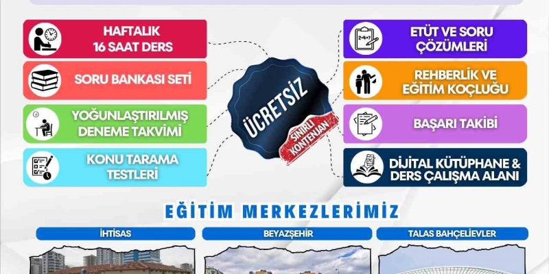 Ücretsiz YKS kurs kayıtları başladı