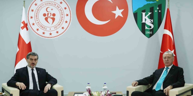Cumhurbaşkanı Erdoğan, Gürcistan Cumhurbaşkanı Kavelaşvili ile bir araya geldi