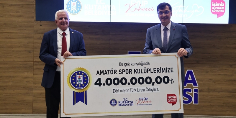 Kütahya Belediyesi’nden amatör spor kulüplerine 4 milyon TL destek