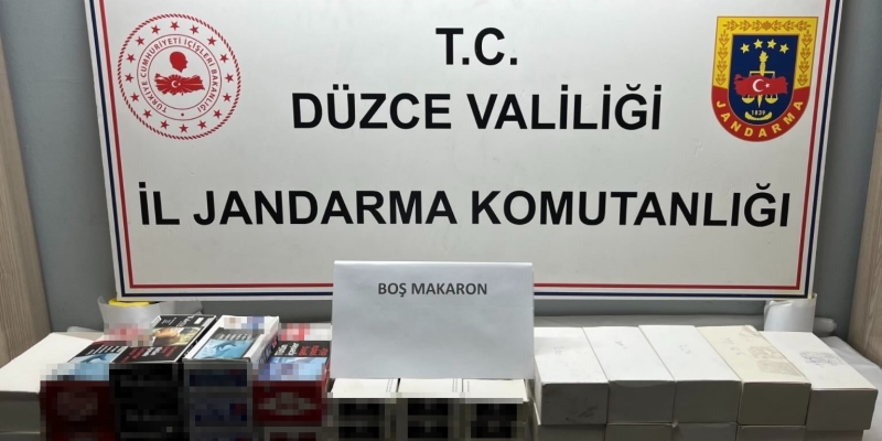 Düzce’de 86 bin makaron ele geçirildi