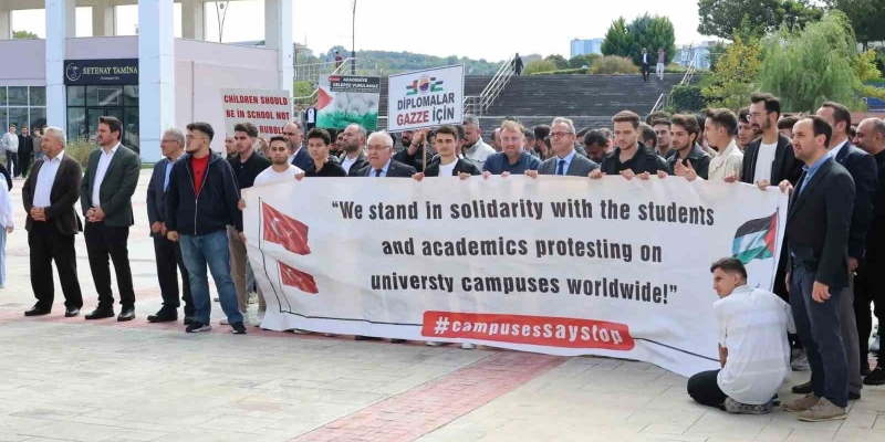 Sinop’ta üniversite öğrencilerinden Gazze’ye destek