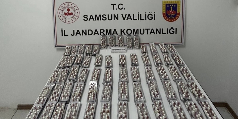 Evinde 3 bin 472 adet sentetik ecza ele geçirilen şahıs gözaltına alındı