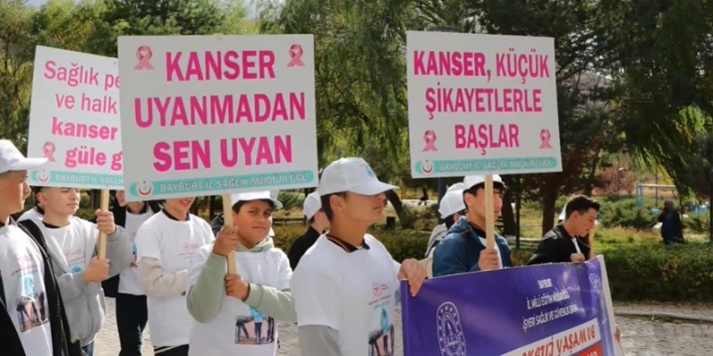 Kanserde erken teşhisin önemine yürüyüşle dikkat çekildi