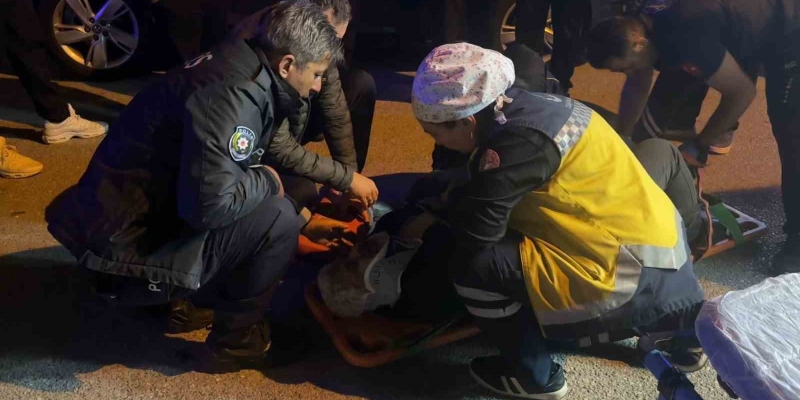 Seyir halindeyken motosikletiyle düşen şahıs yaralandı