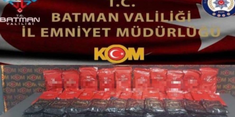 Batman’da 44 kilo kaçak nargile tütünü ele geçirildi