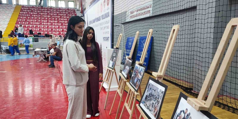 Yozgat’ta güreş müsabakalarında Filistin unutulmadı