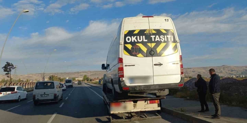 Kayseri’de personel servislerine denetim: 95 servis kontrol edildi