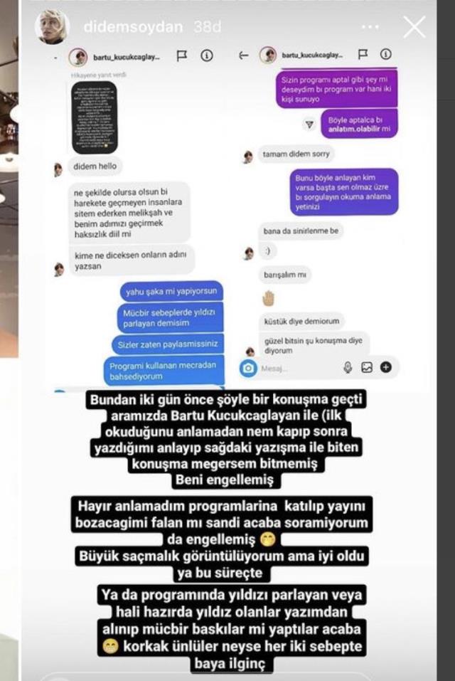 Didem Soydan Bartu Küçükçağlayan İle Mesajlarını İfşa Etti! FenoReporter