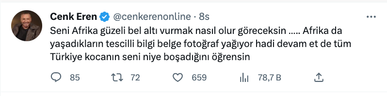 cenk eren den sevilay yilman a sert sozler