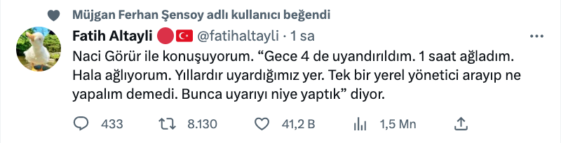 fatih altayli dan dikkat ceken naci gorur paylasimi neden bu kadar uyari yaptik diye agliyor