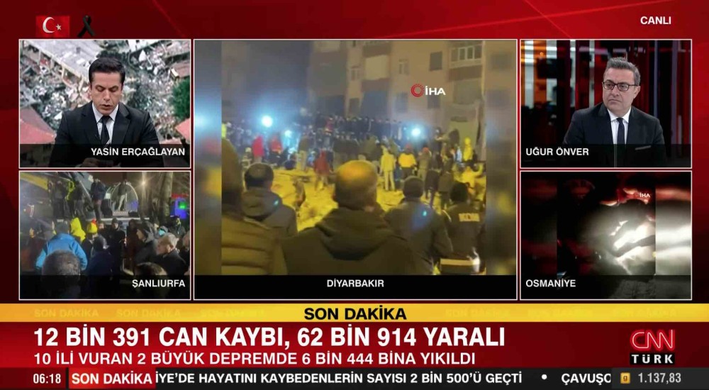 kahramanmaras depremi nde olu sayisi 12391 e yukseldigi aciklandi